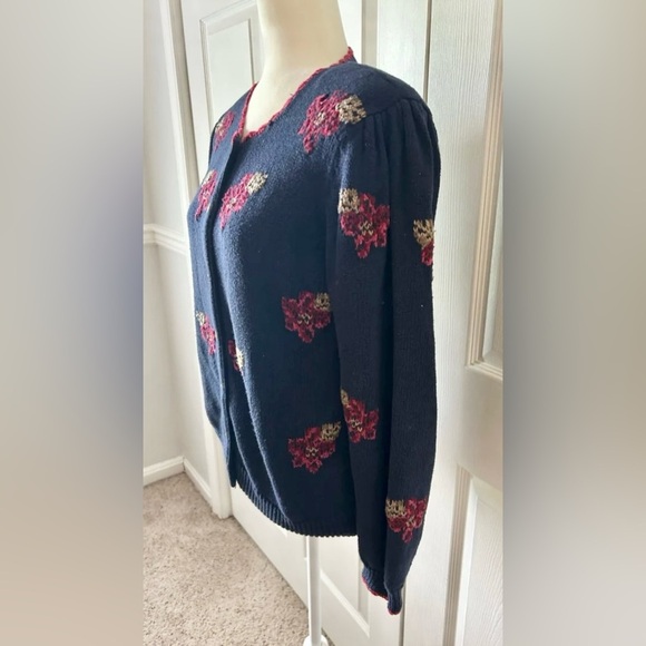 Sweater cardigan Herman Geist woman’s size small hand embroidered - Picture 2 of 4